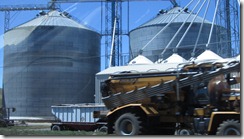 Silos and truck