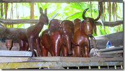 Wood carvings at office