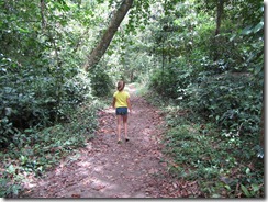 Shay walking in the jungle