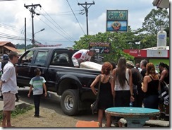 Taking Juni to the cemetary