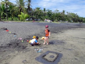 Kids Playing on the beach